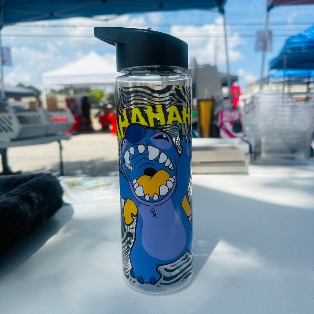 Disney Lilo & Stitch Laughing Stitch 24oz Water Bottle - Picture 2 of 3